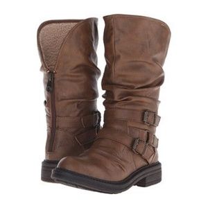 Blowfish Felix Mid-Calf Zip Faux Leather Boot 9.5